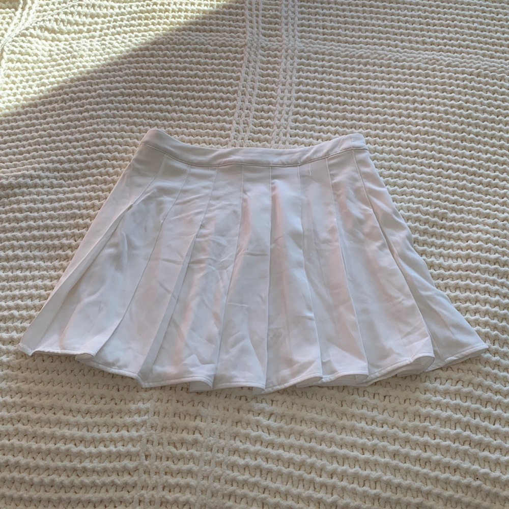 White Pleated Skirt